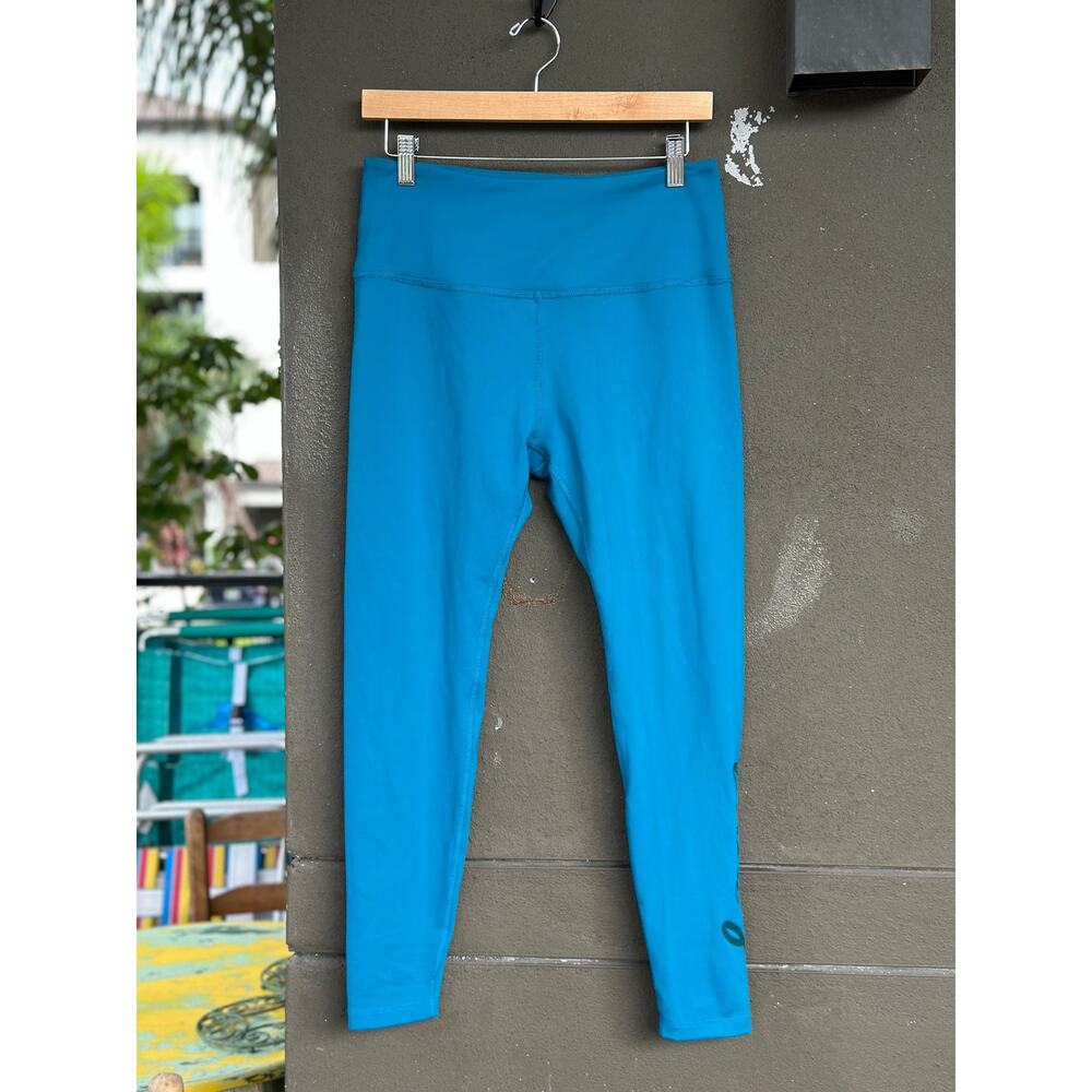 Beyond Yoga Leggings Women’s Large Midi High Waisted Turquoise Barre3 Pilates